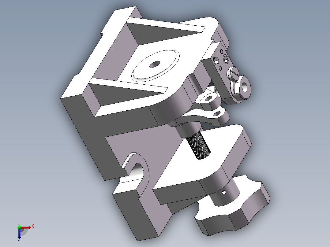 杠杆二加工工艺及钻φ10孔夹具设计【含三维proe】俯视图