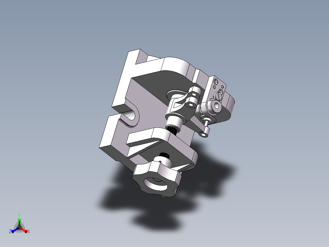 杠杆二加工工艺及钻φ10孔夹具设计【含三维proe】正等轴测图