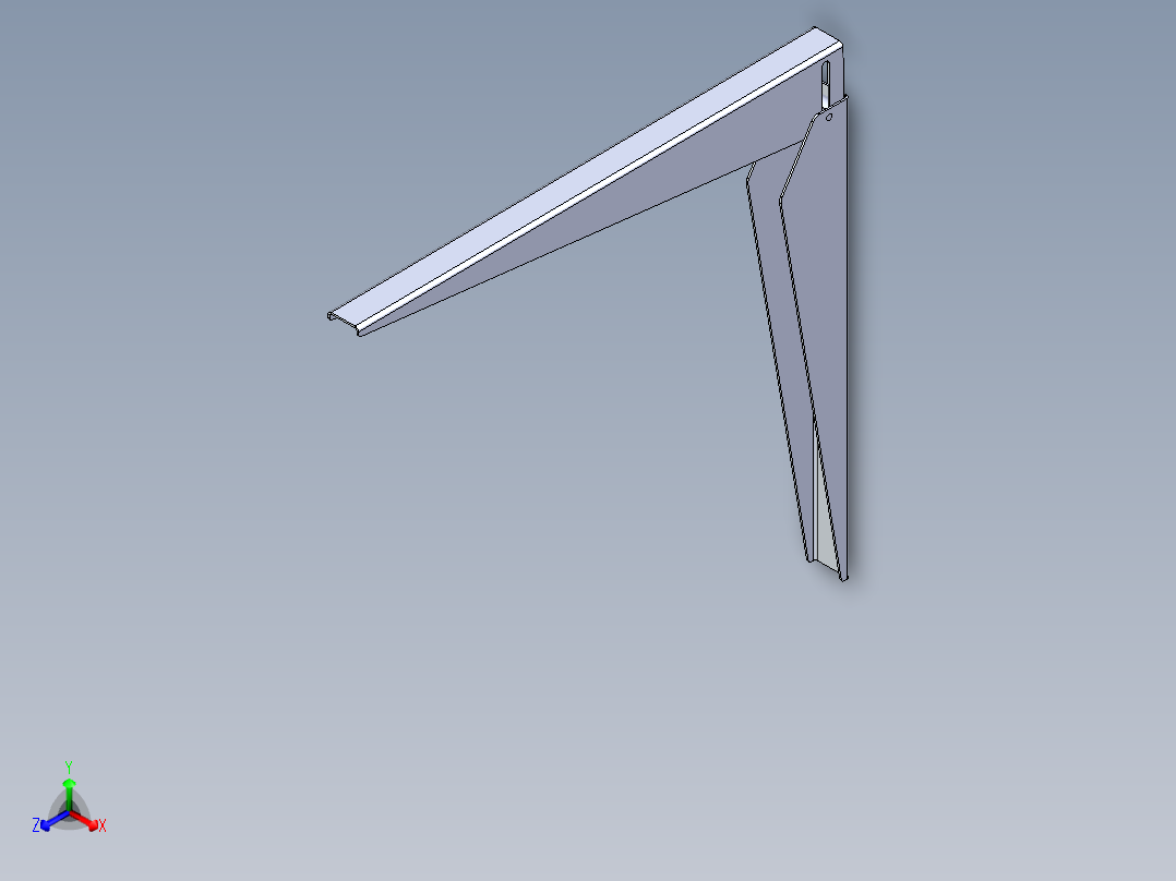 折叠式控制台正等轴测图