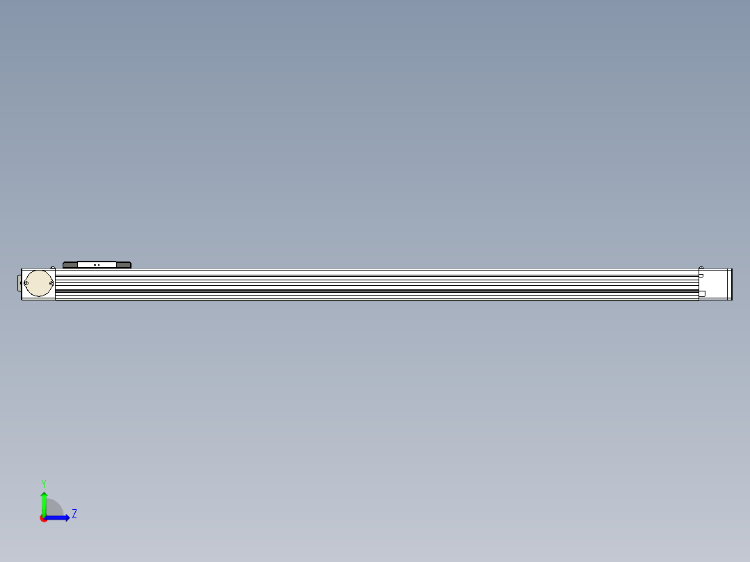 同步带滑台-欧规BC6-L120-S1150-R-P40-D3左视图