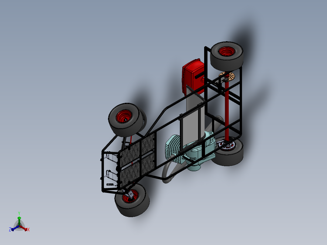 卡丁车正等轴测图