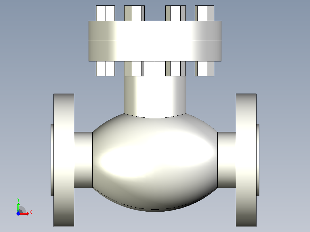 阀门模型-swing_check_valve__fl_-_150-2500前视图