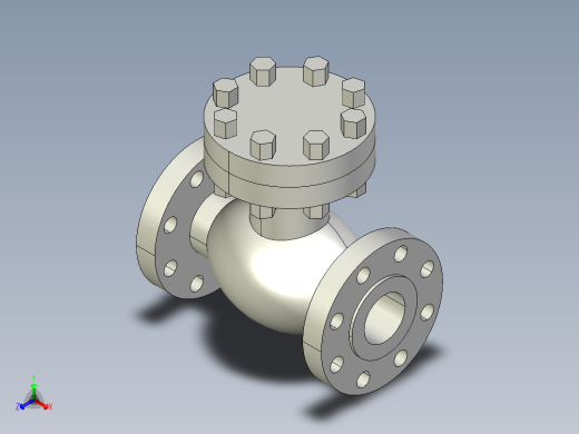 阀门模型-swing_check_valve__fl_-_150-2500正等轴测缩略图