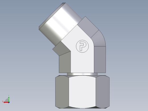 卡套式工业通用硬管接头EO_Swivel_nut_45_deg_elbow_EV10SOMDCF后视缩略图