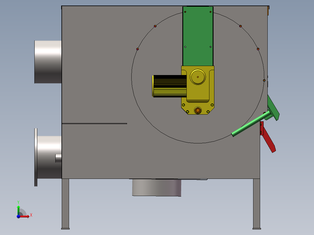 微滤机的设计含三维二维说明书566772前视图