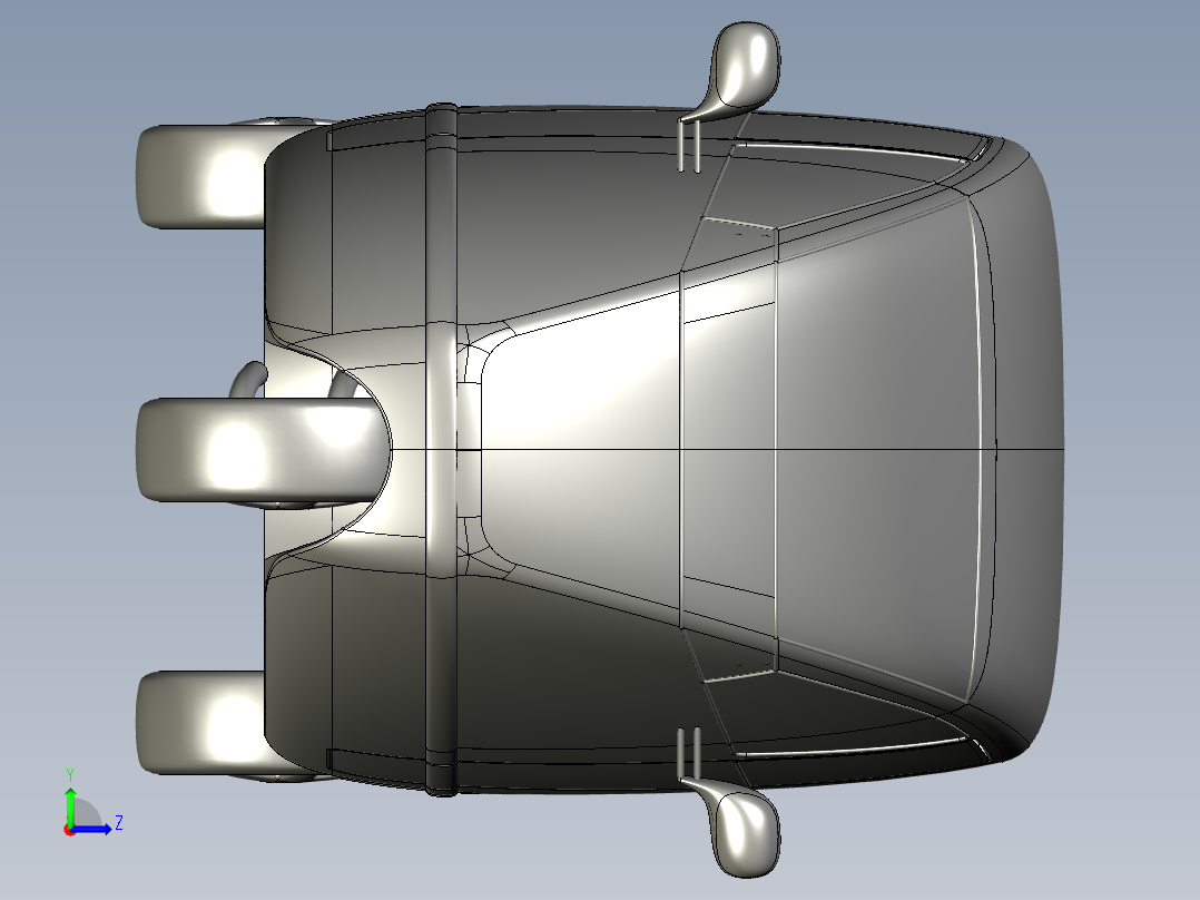 流线型电动三轮车--igs左视图