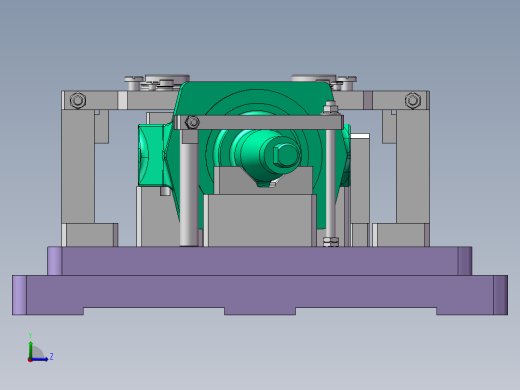 转向节内孔车组合夹具设计及分析含三维+cad+说明书左视缩略图