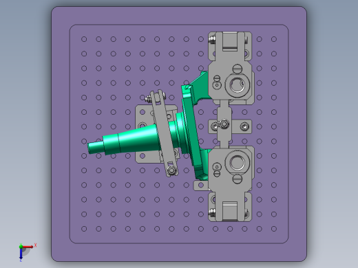 转向节内孔车组合夹具设计及分析含三维+cad+说明书俯视缩略图
