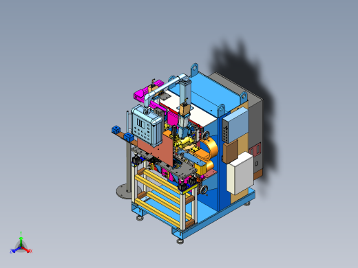 双头点焊机正等轴测缩略图