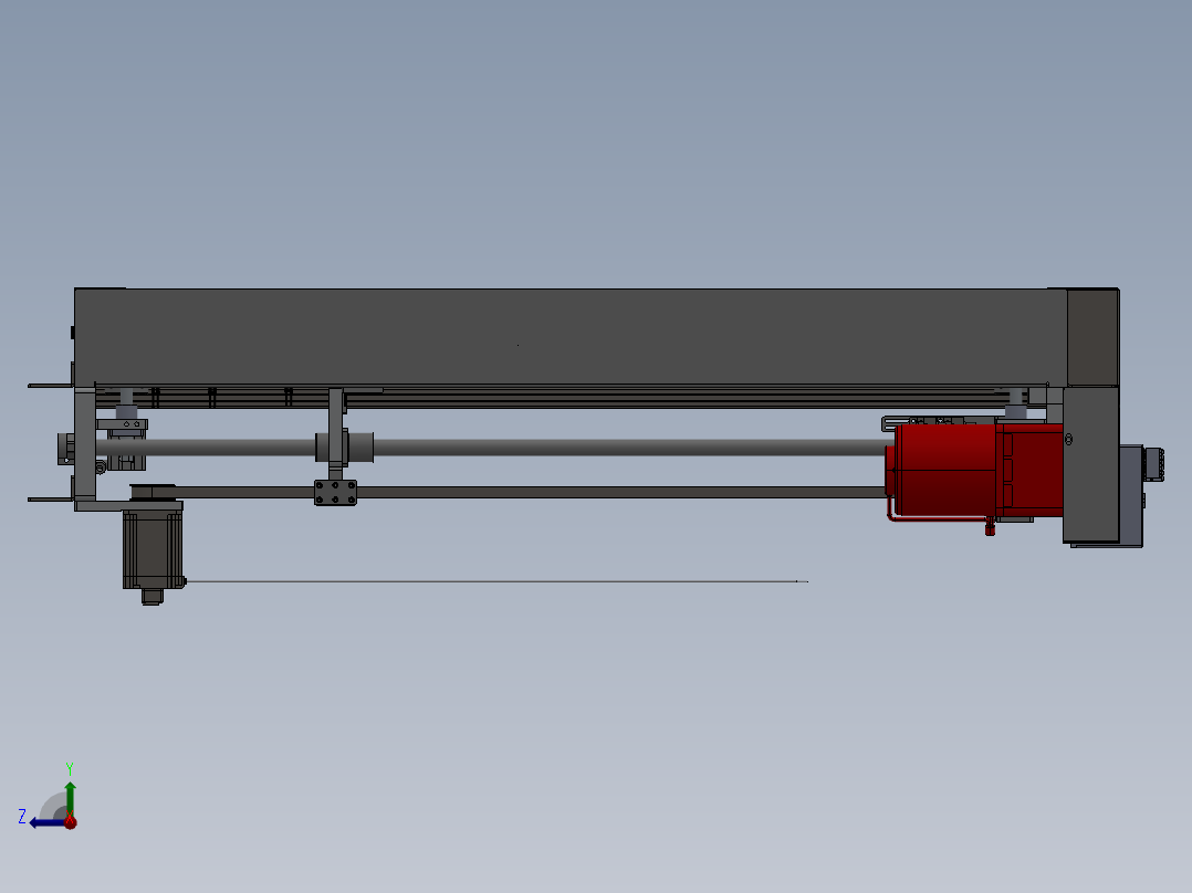 带对中组件的输送结构右视图
