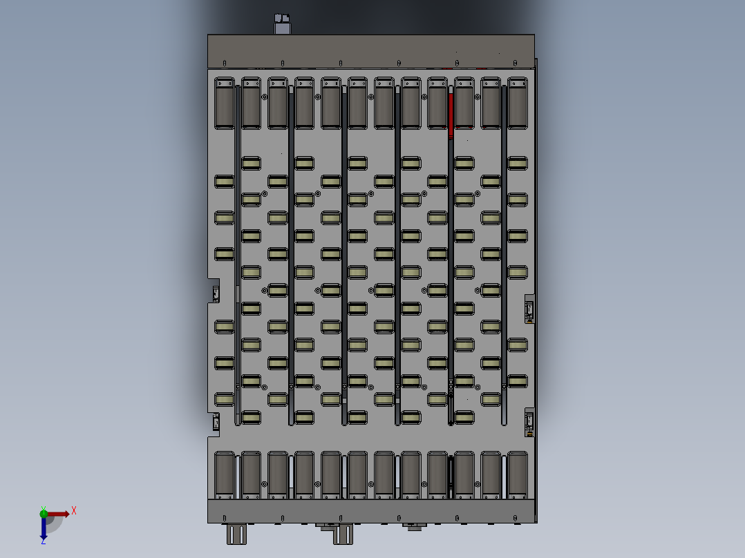 带对中组件的输送结构俯视图