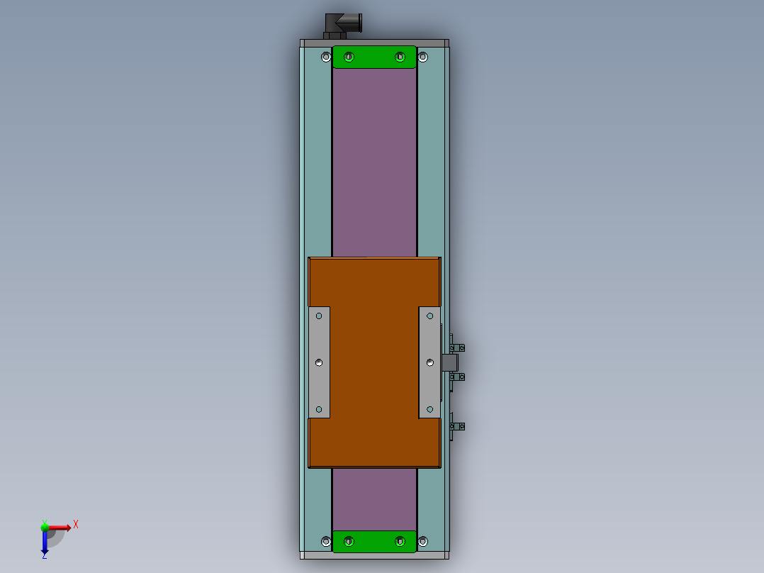 MCH丝杆全封闭MCH14-M-400W俯视图