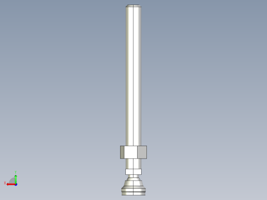 水平調整腳座LSA25-3D多系列多零件图纸模型后视缩略图