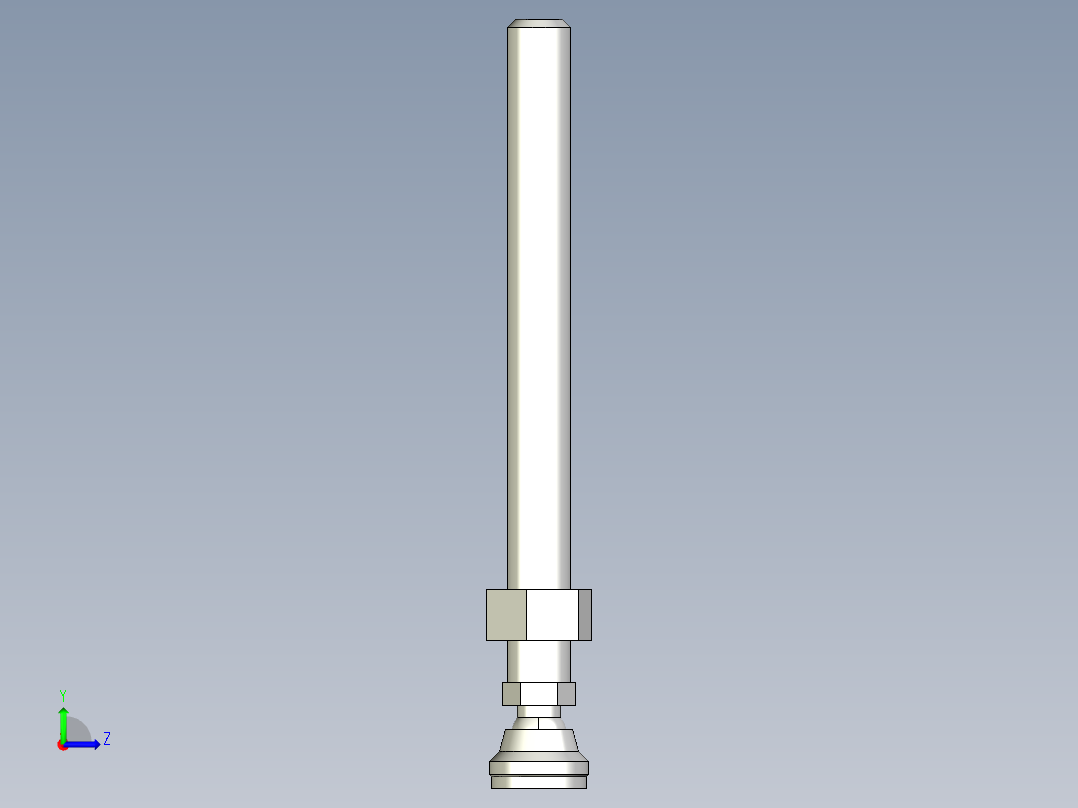 水平調整腳座LSA25-3D多系列多零件图纸模型左视图