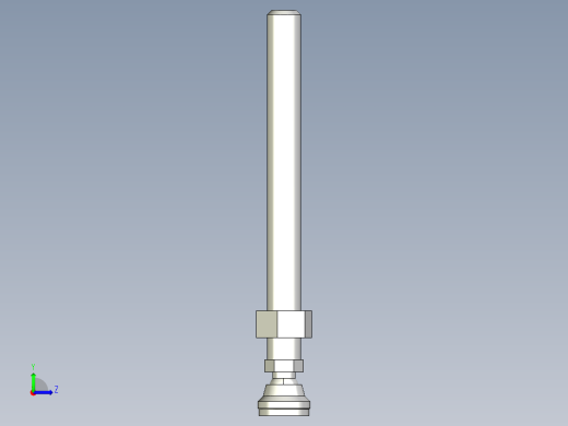 水平調整腳座LSA25-3D多系列多零件图纸模型左视缩略图