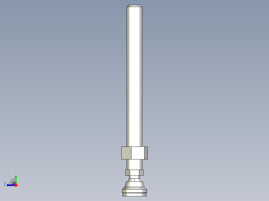 水平調整腳座LSA25-3D多系列多零件图纸模型右视图