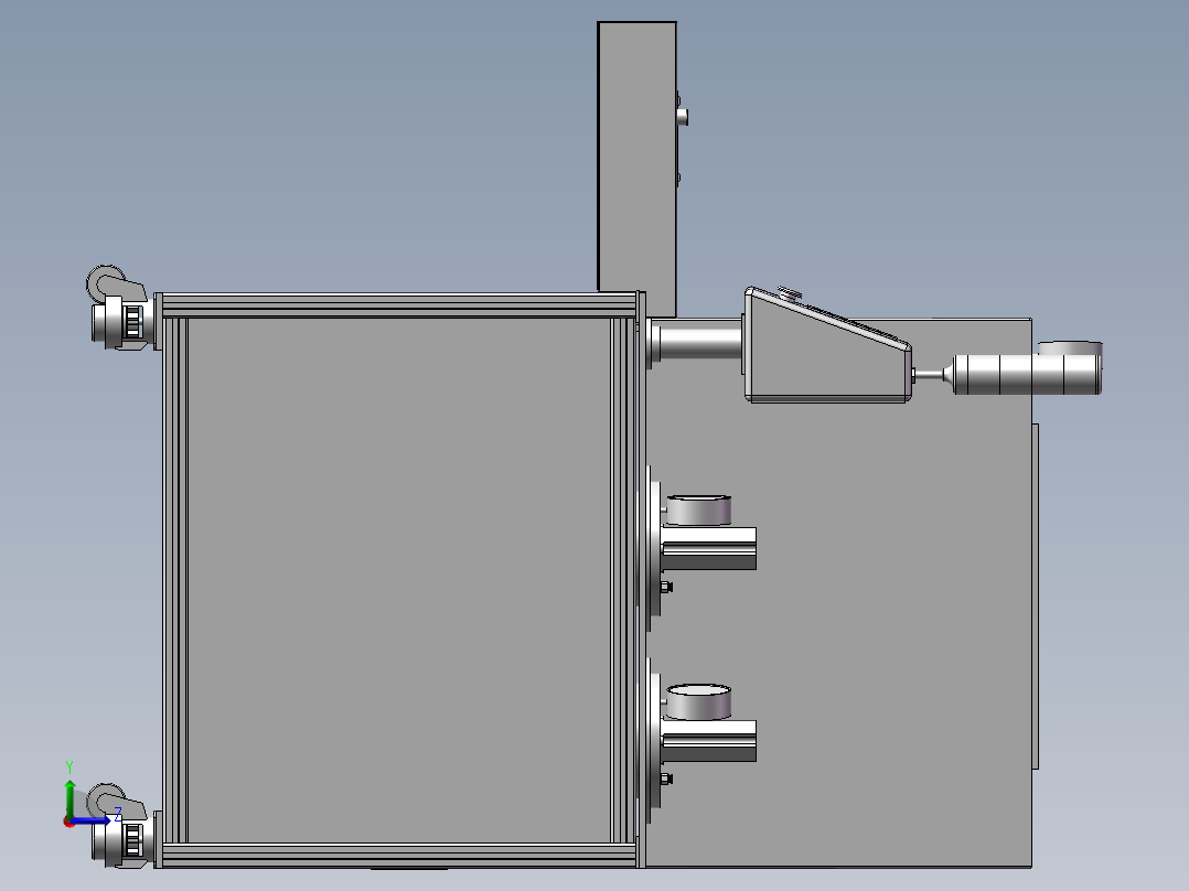 传感器真空灌胶机左视图
