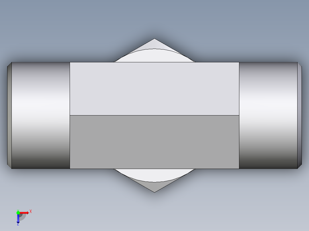 卡套式工业通用硬管接头EO_Assembled_adjustable_standpipe_branch_tee_EVT16SMOMD71俯视图