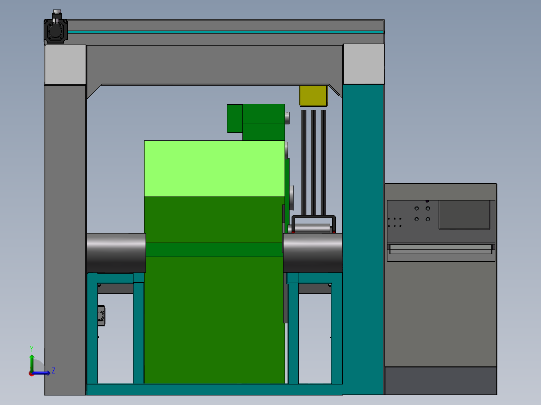 圆柱体无心磨自动上下料循环研磨左视图