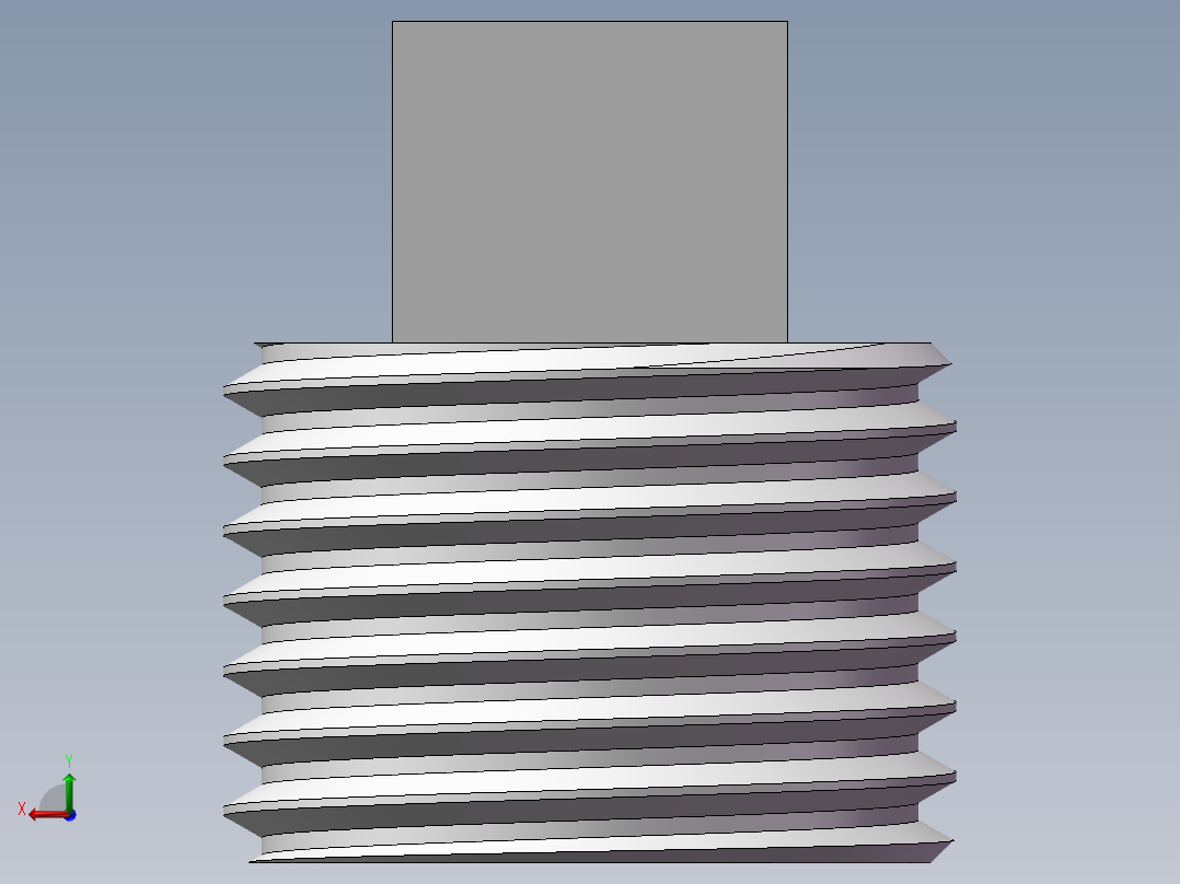 四角塞头 DN15后视图
