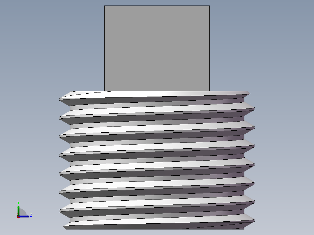四角塞头 DN15左视图