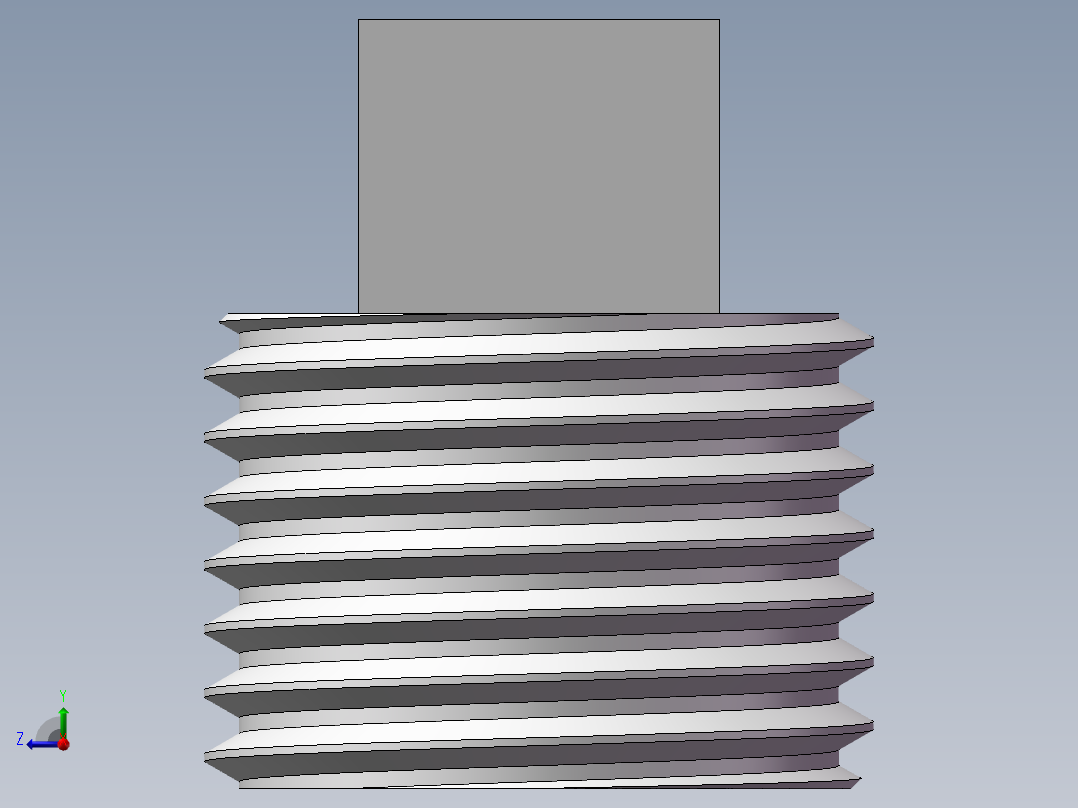 四角塞头 DN15右视图