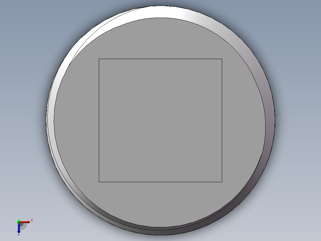 四角塞头 DN15俯视图