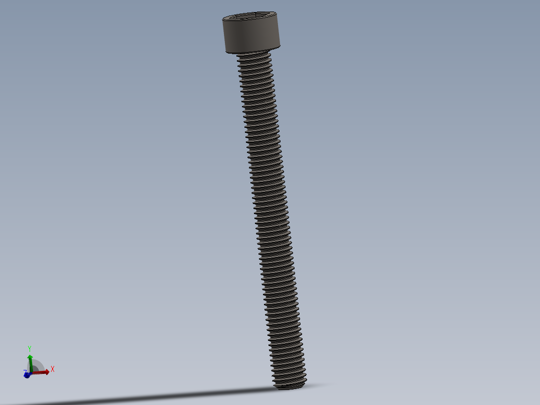 Screw_DIN_912_M10x100F_A2.SLDPRT公制内六角螺钉主视图