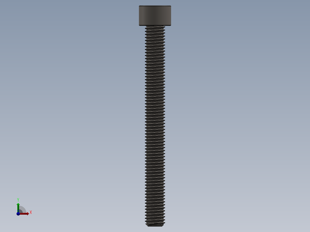 Screw_DIN_912_M10x100F_A2.SLDPRT公制内六角螺钉前视图