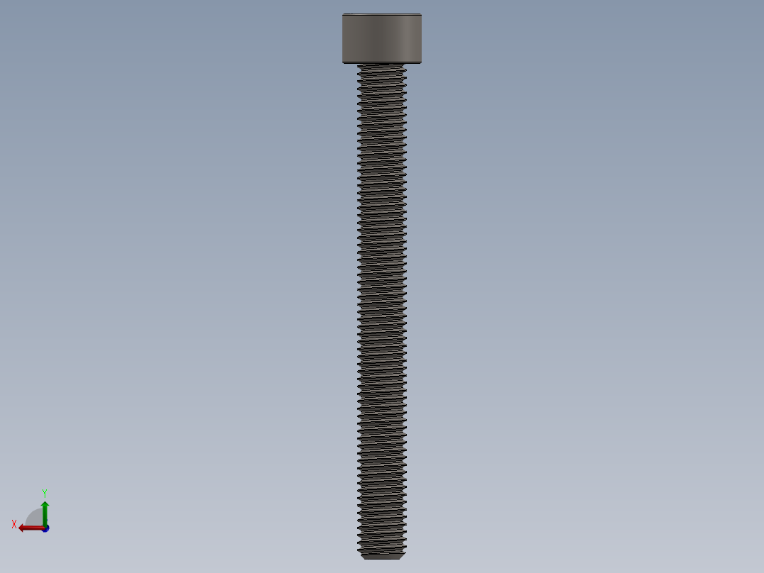 Screw_DIN_912_M10x100F_A2.SLDPRT公制内六角螺钉后视图