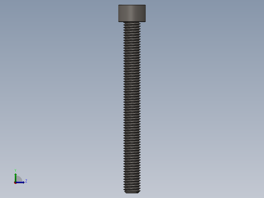 Screw_DIN_912_M10x100F_A2.SLDPRT公制内六角螺钉左视图