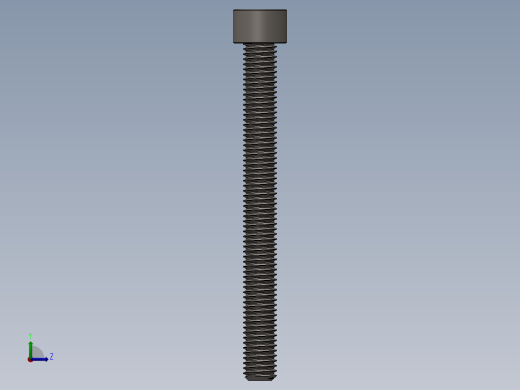 Screw_DIN_912_M10x100F_A2.SLDPRT公制内六角螺钉左视缩略图