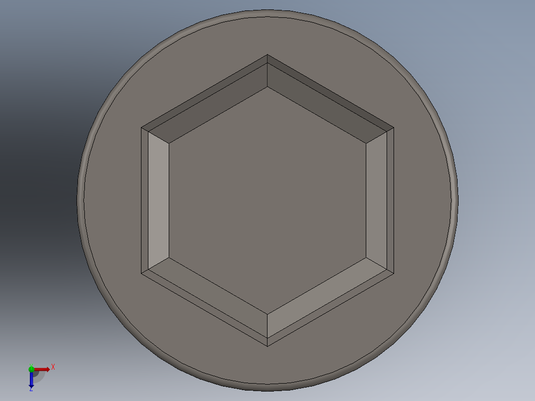Screw_DIN_912_M10x100F_A2.SLDPRT公制内六角螺钉俯视图