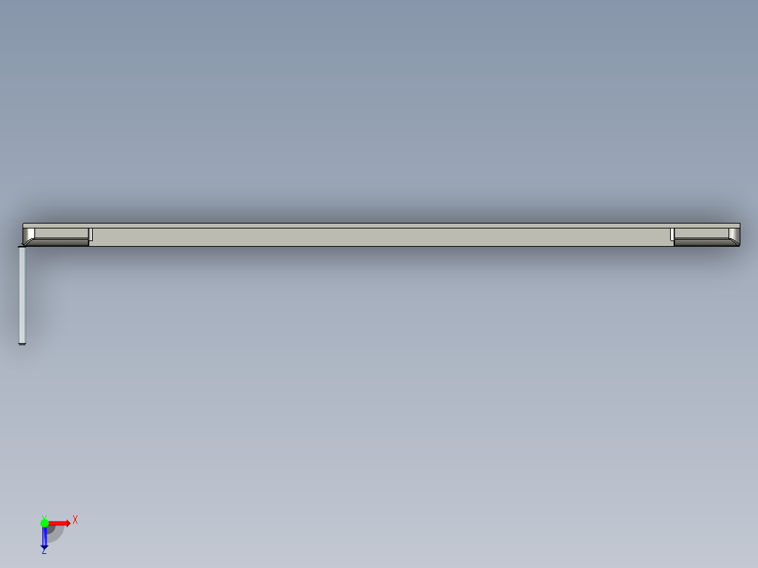 包胶金属电脑外壳铣KB框程序模型俯视图