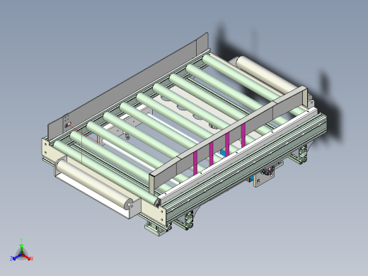 带整形功能滚筒输送线设计