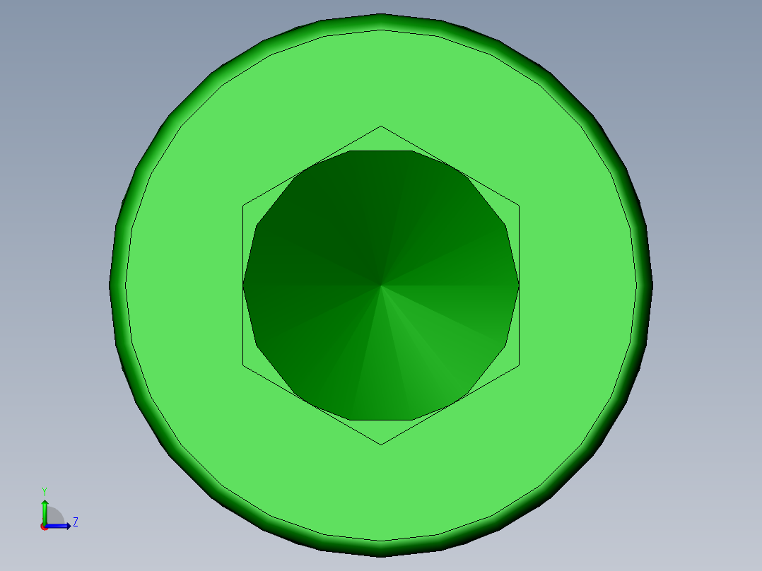 304內六角不鏽鋼螺絲左视图