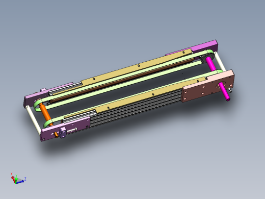 0.75米双皮带输送机构