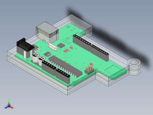 平板微型灯电源电路组件三维模型设计