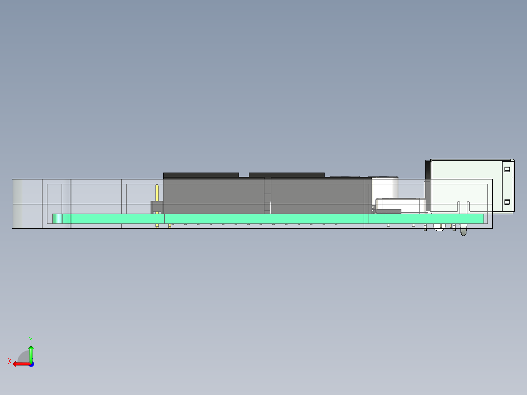 平板微型灯电源电路组件三维模型设计后视图