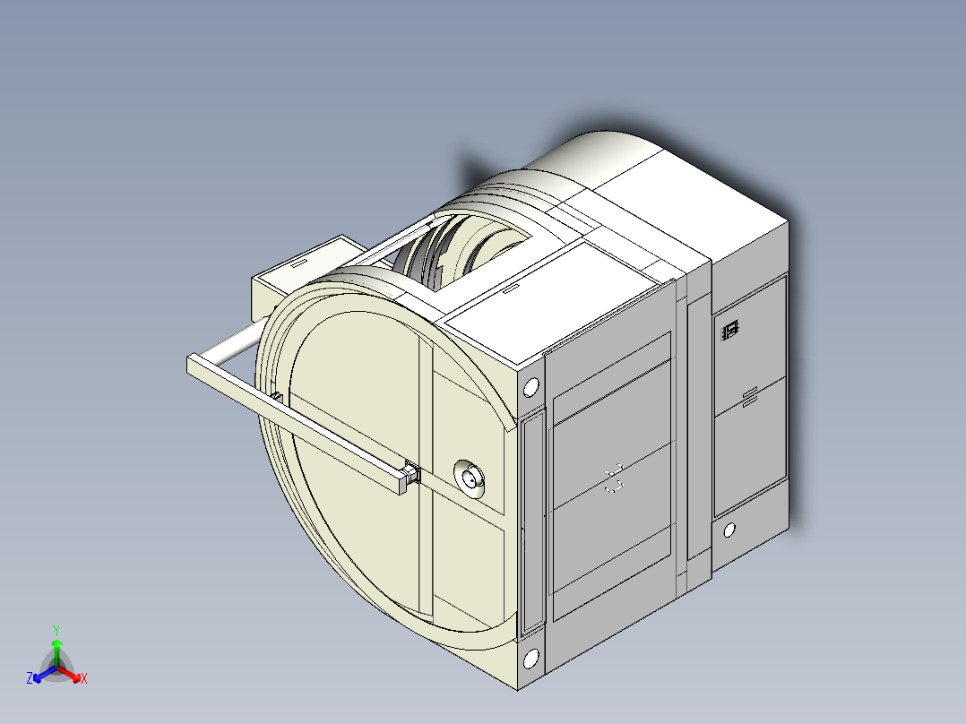 四站机大护罩主视图