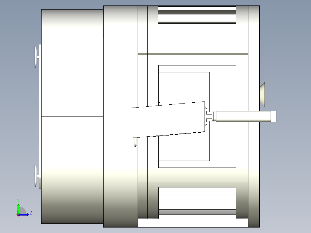 四站机大护罩左视图