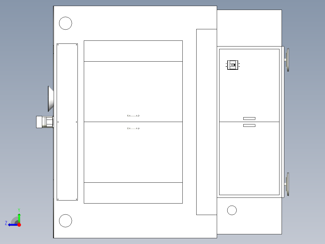 四站机大护罩右视图