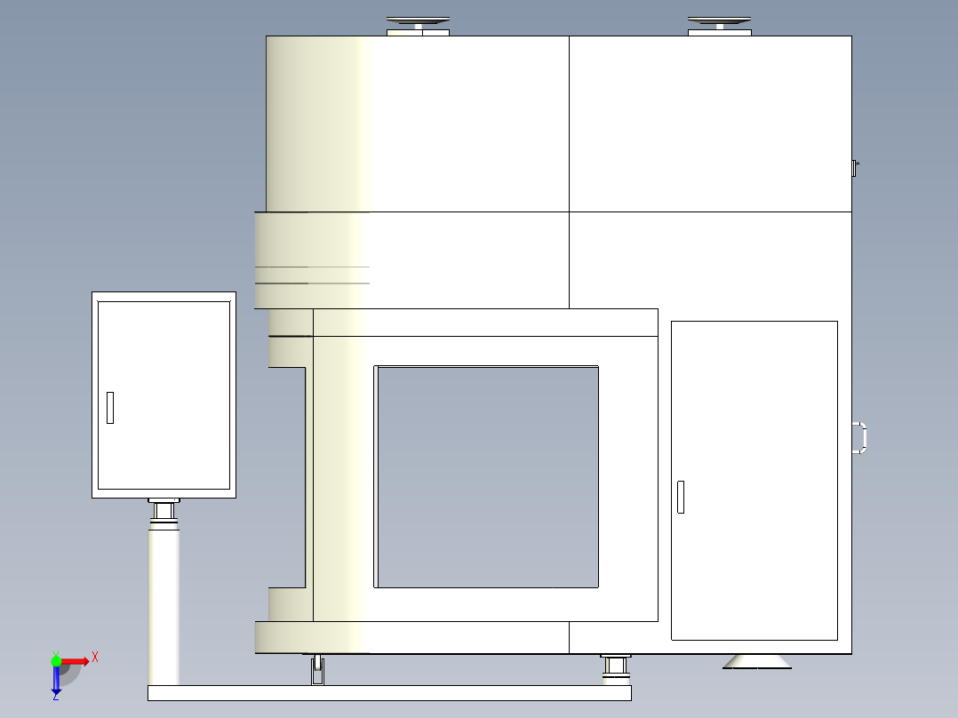 四站机大护罩俯视图