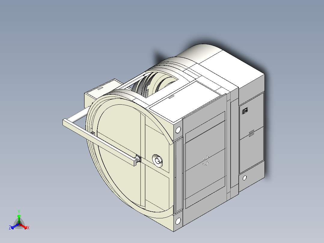 四站机大护罩正等轴测图