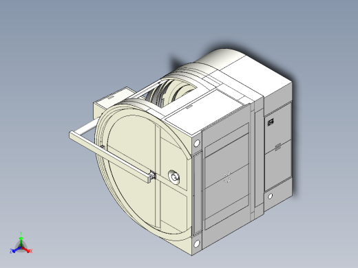 四站机大护罩正等轴测缩略图