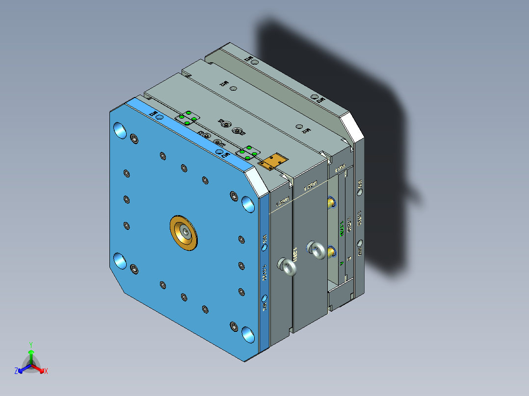 注塑模具、模具(73)正等轴测图