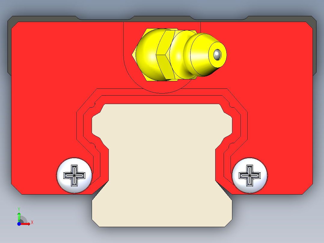 CNC直线导轨轴承前视图