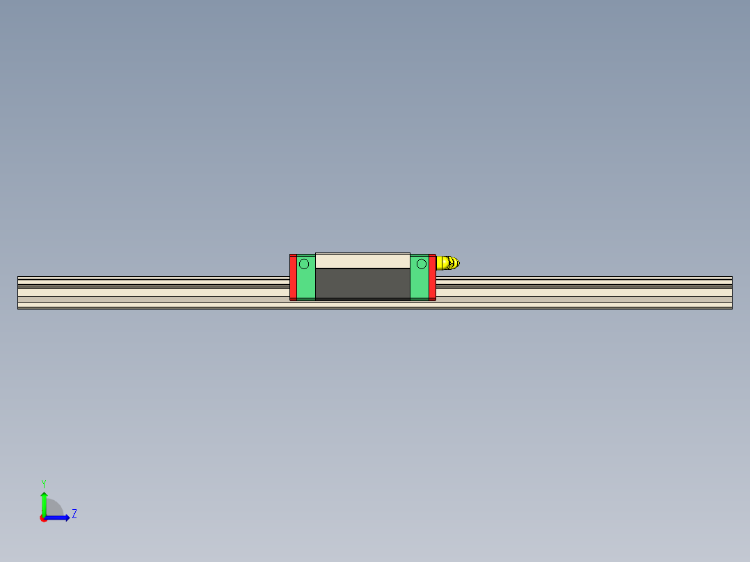 CNC直线导轨轴承左视图