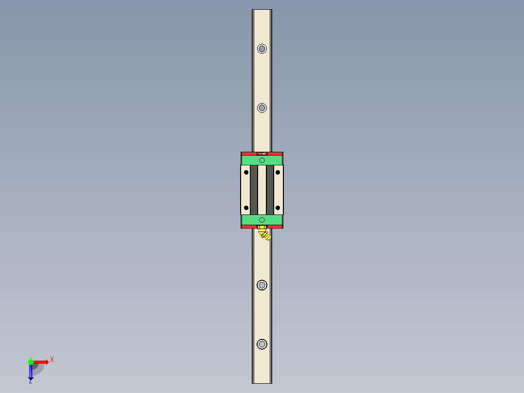 CNC直线导轨轴承俯视图