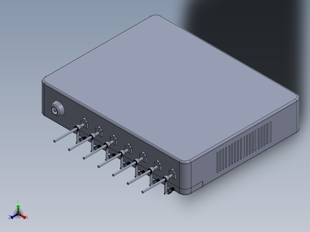 线束通讯网关正等轴测图
